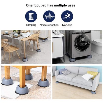 Tatakan Alas Pelindung Kaki Mesin Cuci Anti Slip Anti Karat / Bantalan Peninggi Kaki Kulkas Meja Lemari / Pelindung Lantai Anti Getar Furniture Feet Pads Serbaguna