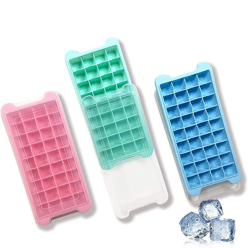 Cetakan Es Batu Cokelat Jelly Silicone 24 & 36 Sekat Ice Cube Tray Mold Dengan Penutup Food Grade Anti Pecah Alat Cetak Coklat Kotak Silikon