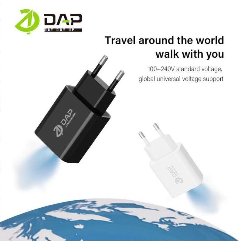 Adaptor Charger DAP D-A4 2.4A Dual 2 Port USB Output Adapter Kepala kabel Fast Charging batok charge