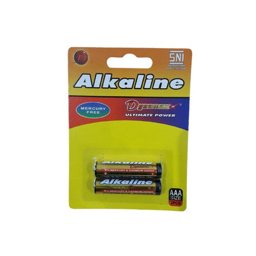 Baterai Alkaline AAA A3 isi 2 PCS Dynamax 1.5V Battery Kualitas SNI Ultimate Power batu batre batere