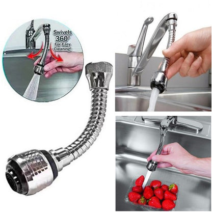 Sambungan Kepala Kran Air Turbo Flex Faucet SWS 360Derajat Flexible 2 Mode Spray keran sink wastafel