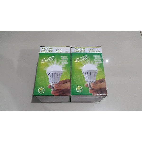 Lampu Emergency LED 15Watt Bohlam Darurat Hand Sensor 15W 15 Watt Dipegang Tangan Nyala Terang AC/DC