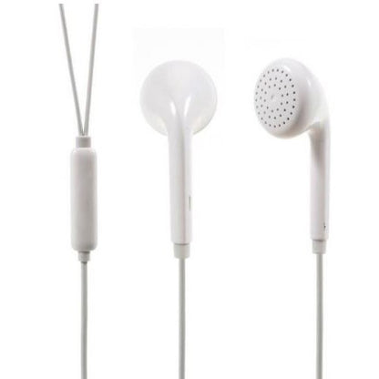 Headset Earphones Handsfree Earbud Stereo earphone putih untuk hp samsung vivo oppo huawei xiaomi