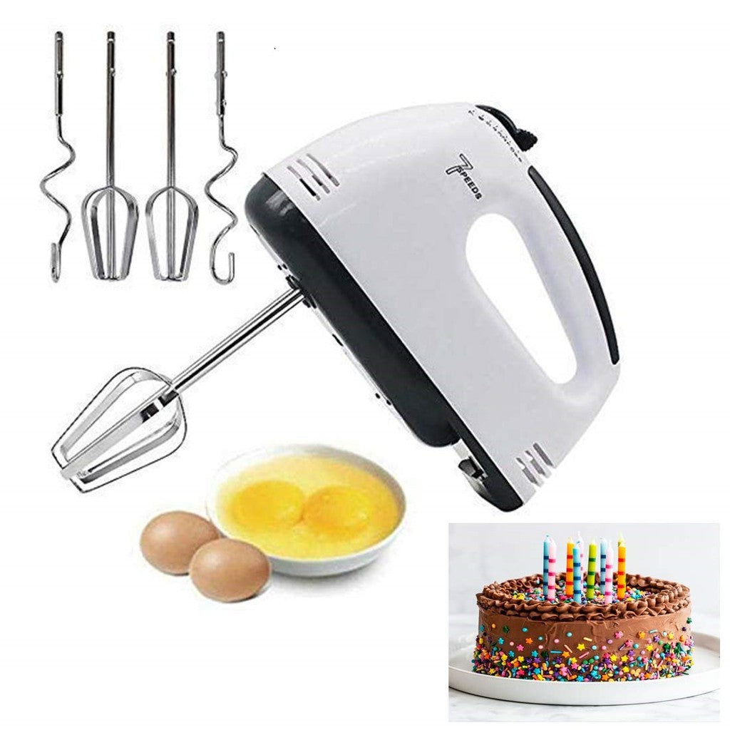 Hand Mixer Elektrik Pengaduk Adonan Roti Kue 7 Speed / Alat Kocokan Telur Electric Dengan 4pcs Alat Pengocok