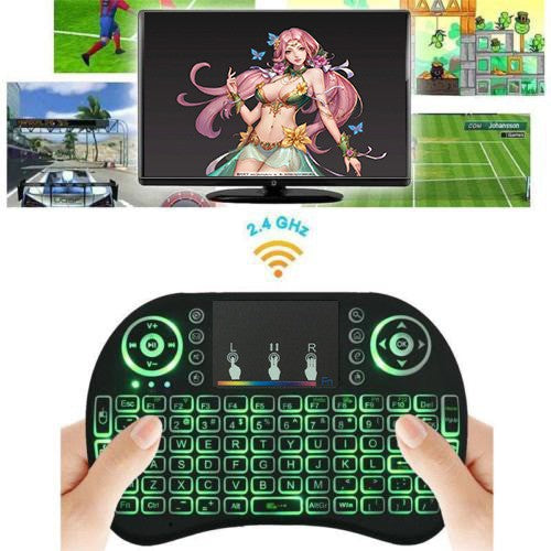 Mini Keyboard i8 Backlit Mouse Keypad Wireless Touchpad Nirkabel Tanpa Kabel Asus Acer Lenovo