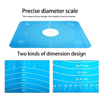 Alas Adonan Kue Silikon 40x50Cm Anti Lengket Baking Mat Tatakan Giling Roti Donut Pizza Silicone