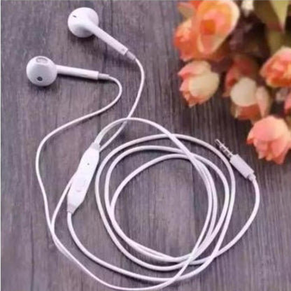 Headset Earphones Handsfree Earbud Stereo earphone putih untuk hp samsung vivo oppo huawei xiaomi