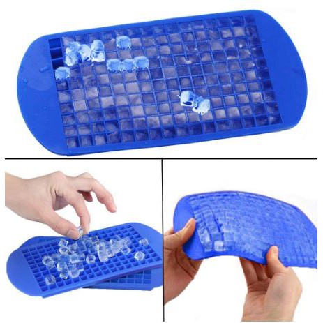 Silicone Cetakan Es Batu 160 Ice Cube Kecil BPA Free Silikon Anti Pecah Pudding Alat Cetak Karet