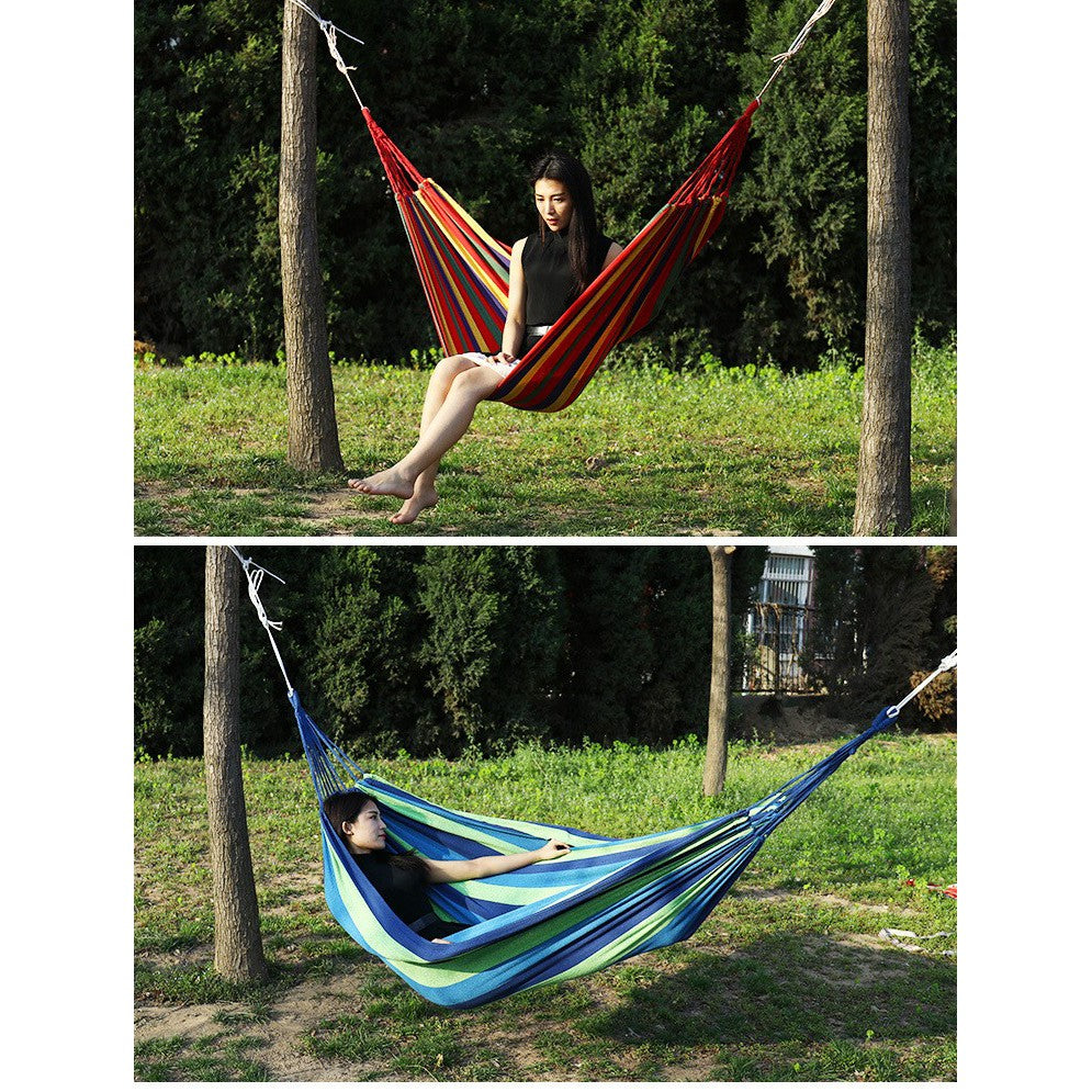 Hammock Pelangi Ayunan Gantung Kain Tempat Tidur Rainbow Kegiatan Camping Hiking Outdoor Pohon Rilex