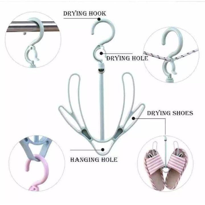 Gantungan Jemuran Sepatu Sandal Hanger Pengering Shoes Kaos Kaki Tas Slop Alat Gantung Sendal Kaus