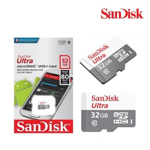 Memori Sandisk Ultra Memory MicroSDHC MicroSDXC Class 10 16GB 32GB 64GB 80mb/s 100mb/s