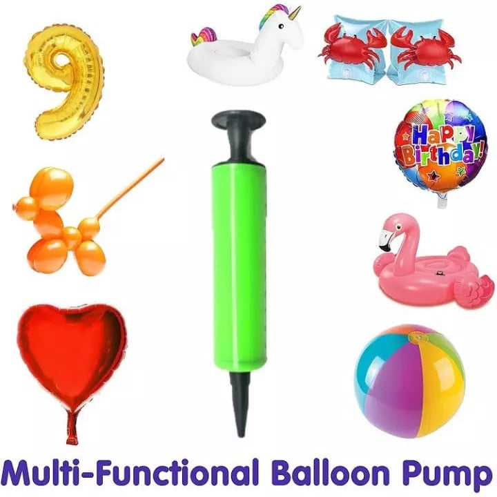 Pompa Balon Tangan Manual / Alat Pompa Tiup Angin Balloon Bola Pelampung Ban Renang / Portable Manual Hand Pump / Pompa Mini Multiwarna Serbaguna