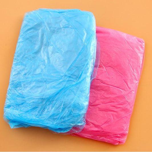 JAS HUJAN PLASTIK Sekali Pakai Poncho Rain Coat Plastic Disposable Emergency baju Lengan Darurat