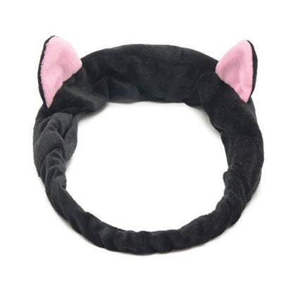 Bandana Bando Korea Import Headband Kain Karet Motif Kuping Kucing Telinga Kelinci Kepala Rambut