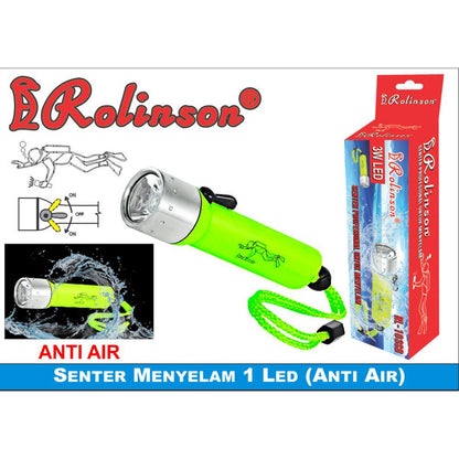 Senter Selam Flashlight For Diving CREE 3W LED Lampu Anti Air Cahaya Tahan Dalam Laut Nyelam Light