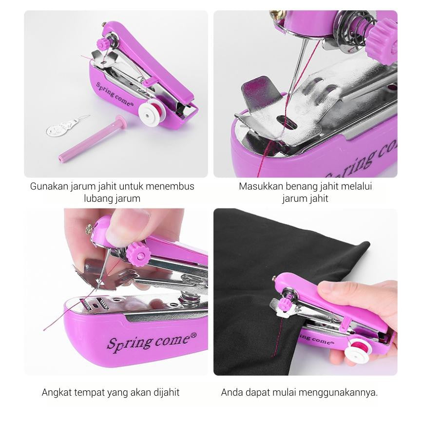 Mesin Jahit Mini Portable / Steples Mesin Jahit Tangan Manual / Spring Come Mini Sewing Kit Stapless / Souvenir Wedding Pernikahan Unik Lucu