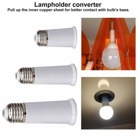 Fitting Sambungan Lampu E27 / Socket Pemanjang Fiting Dudukan Bohlam LED Extension Downlight Lamp Holder Adapter E27 to E27