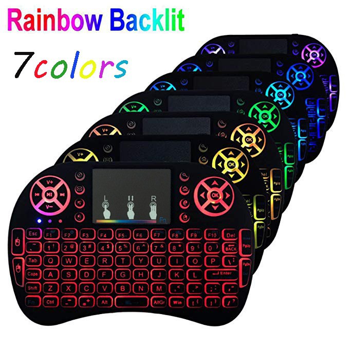 Mini Keyboard i8 Backlit Mouse Keypad Wireless Touchpad Nirkabel Tanpa Kabel Asus Acer Lenovo