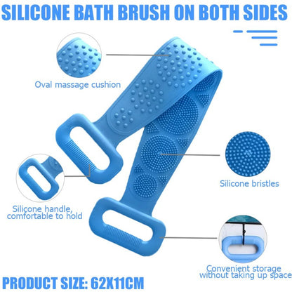 Sikat Punggung Badan Silicone Scrubber Sponge Mandi Alat Gosok Pembersih Daki Silikon 2 Sisi Karet