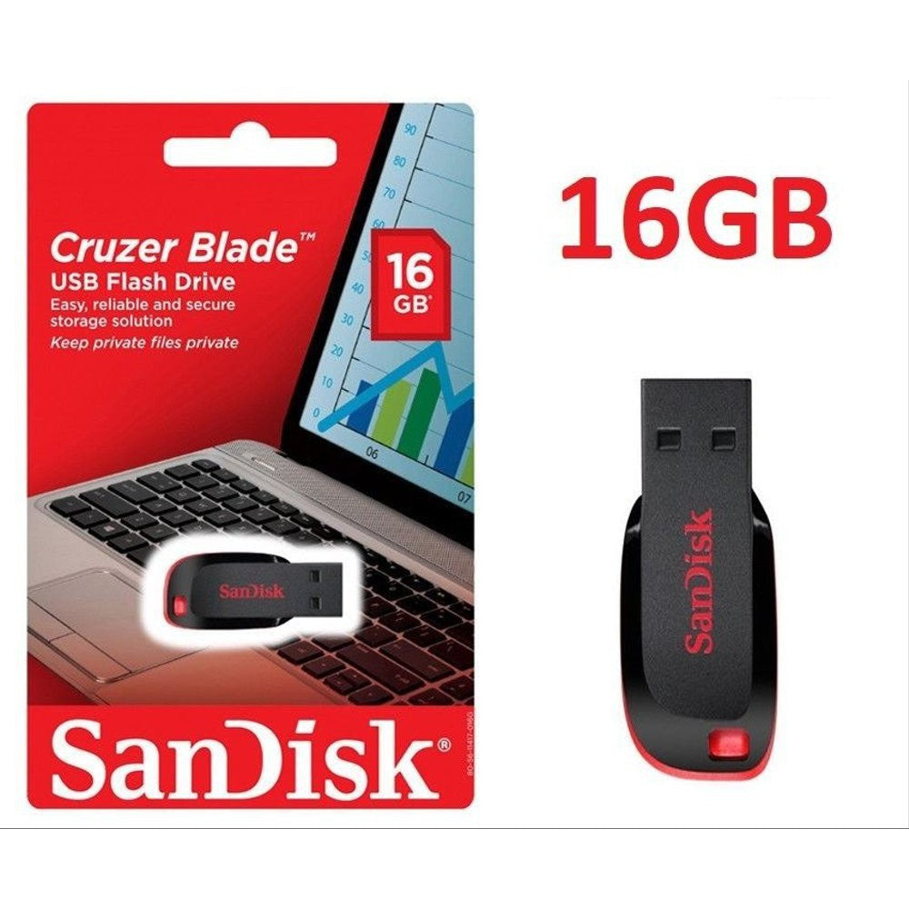 Flashdisk Sandisk 16GB Cruzer Blade Flash disk Drive USB Memory File Original Transfer Data