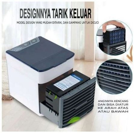 Arctic Air Cooler Fan Ultra AC Mini Portable USB 2X Cooling Power / Artic Air Pendingin Penyejuk Ruangan 7 LED