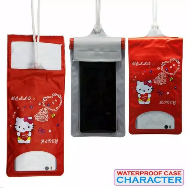 Waterproof Case Karakter 6.5 Inch Anti Air Phone Holder Universal Hp Character Doraemon Hello Kitty