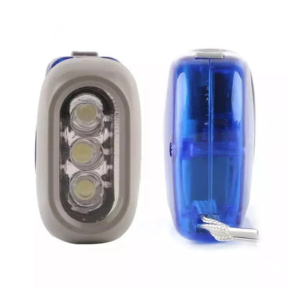 Senter Pompa Tangan Tanpa Baterai / Lampu Penerangan Darurat LED Untuk Camping Hiking Memancing / Hand Press Emergency Flashlight / Lampu Tanpa Charger Baterai Manual Lamp Pump Light Transmisi Energi Kinetik