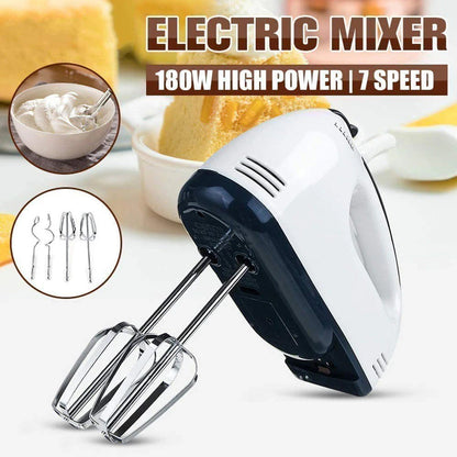 Hand Mixer Elektrik Pengaduk Adonan Roti Kue 7 Speed / Alat Kocokan Telur Electric Dengan 4pcs Alat Pengocok