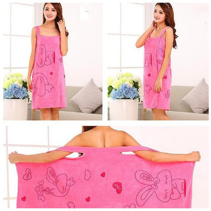 Baju Handuk Mandi Karakter Wearable Towel Kimono Renang Multifungsi / Bath Towel