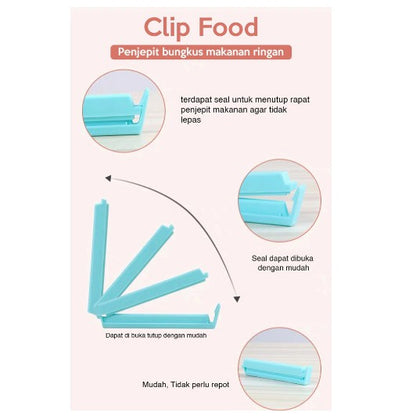 Clip Food Penjepit Plastik Bungkus Makanan Klip Sealing Snack Sealer Segel Jepit Ringan Cemilan