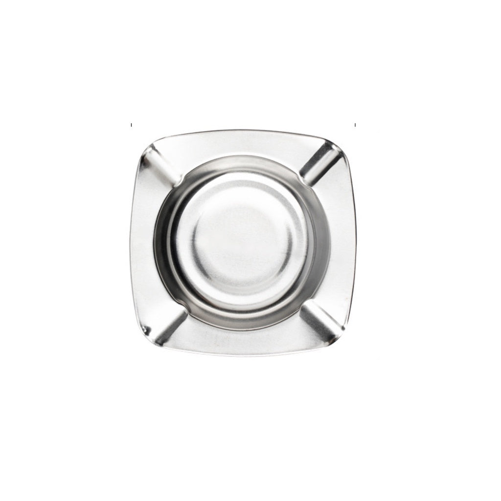 Asbak Rokok Stainless Steel Anti Karat 12 cm / Tempat Abu Ampas Rokok Wadah Bulat Tatakan Mangkok Sampah / Ashtray Cigarette Seng Simple Untuk Souvenir Pernikahan Cafe Hotel Resto Kantor