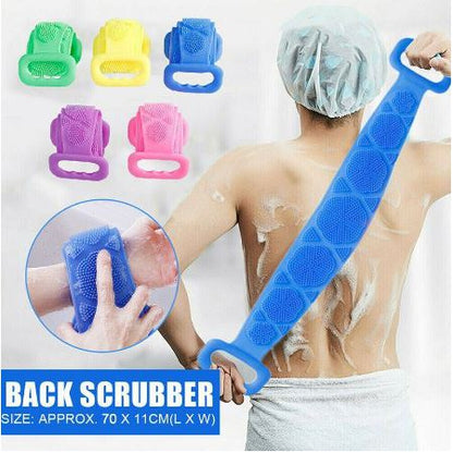 Sikat Punggung Badan Silicone Scrubber Sponge Mandi Alat Gosok Pembersih Daki Silikon 2 Sisi Karet