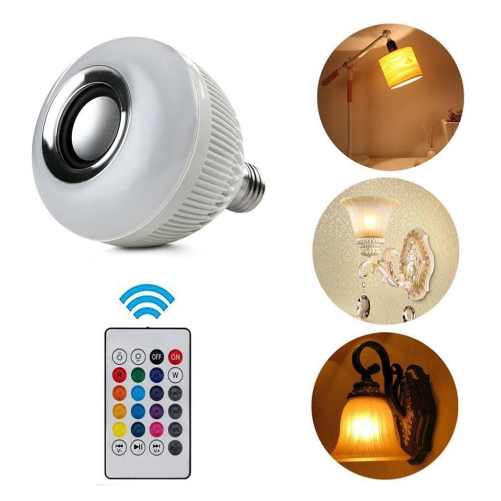 Lampu + Speaker Bluetooth 2in1 BOHLAM 6W LED Disco RGBW Remote Control 6watt Music RGB Party Lamp