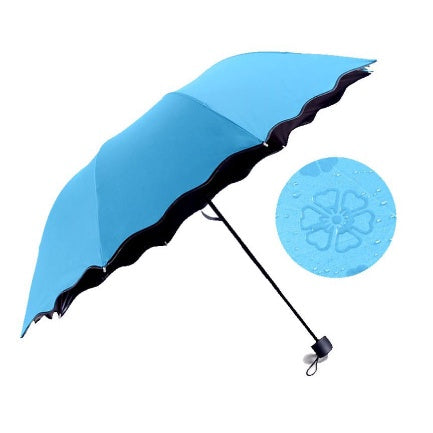 PAYUNG LIPAT 3D Magic Umbrella 3 Dimensi Ajaib Hujan Basah Ada Motif Timbul Free Pouch Lucu Unik