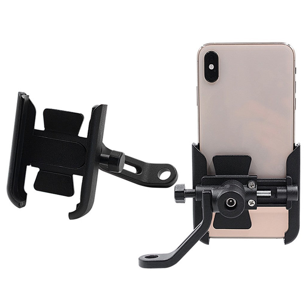 Holder Spion Sepeda Motor HM11 / Motorcycle Mount Stand Bracket Universal Dudukan HP GPS HM-11 / Dudukan Mobile Phone Jepit Putar Gojek Grab Rotation 360°