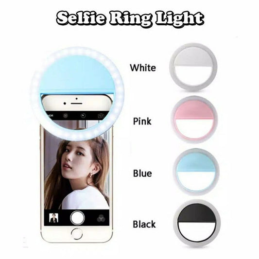 RING LIGHT SELFIE LED Lamp Lampu Ringlight flash charm eyes jepit live clip bulat camera hp kamera