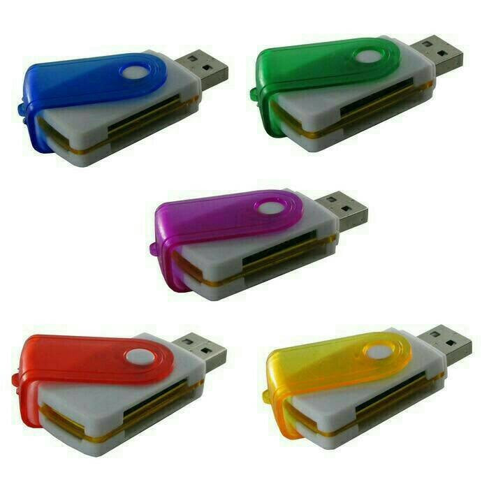 Card Reader All in One ( 4in1 ) Multi Memory Converter To Flashdisk 4 slot model putar serbaguna