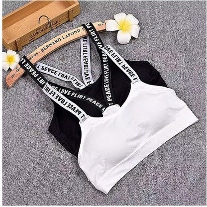 Sport Bra Kemben Push Up Import Busa Tanpa Kawat Pakaian Dalam Wanita Bralette Bra Cup Gym Fitness