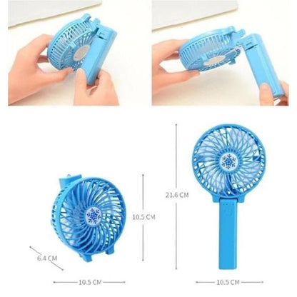 Kipas Angin Tangan Handy Mini Fan Handheld Rechargeable Portable 2000mAh Lipat