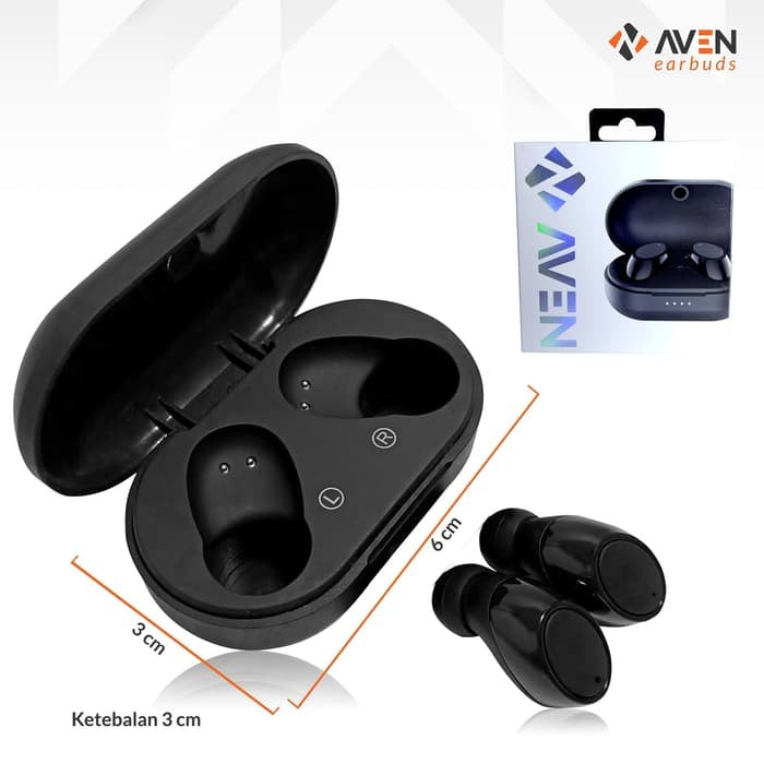 Earphone TWS AVEN Buds V5.0 Earbuds Headset Bluetooth Handsfree Wireless Airbuds Extra Bass Headphone