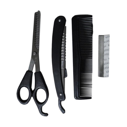 Gunting Set 3IN1 - Sasak Sisir Pisau Cukur Rambut Alat Potong Poni Gerigi Cukur Zigzag Salon Japan