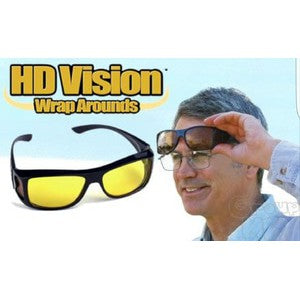 Kacamata HD Vision Wrap Arounds Anti Silau dan Radiasi Isi 2Pcs Untuk Siang dan Malam