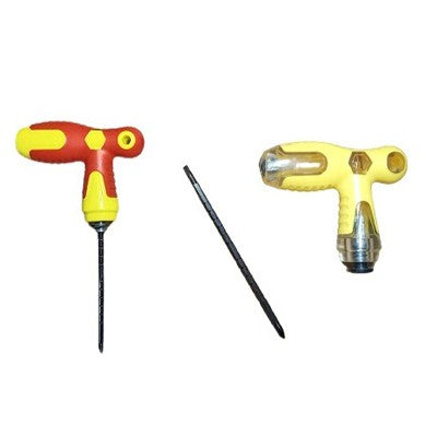 Obeng T Bolak Balik 2IN1 Mini 11Cm Kombinasi Min Minus Plus Screwdriver Multifungsi Magnet Karet