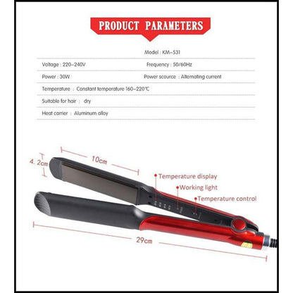 Catokan KM-531 Professional Hair Straightener Alat Catok Pelurus Rambut Lurus Elektrik Wet Dry