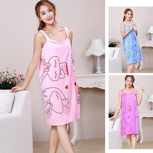 Baju Handuk Mandi Karakter Wearable Towel Kimono Renang Multifungsi / Bath Towel