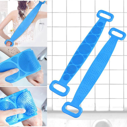 Sikat Punggung Badan Silicone Scrubber Sponge Mandi Alat Gosok Pembersih Daki Silikon 2 Sisi Karet