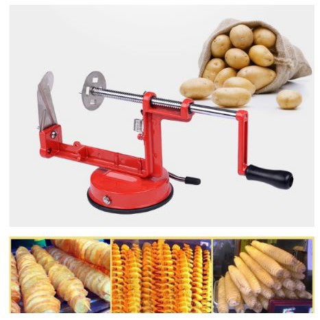 Spiral Potato Slicer Chips Pengiris Pemotong Serutan Parutan Putar Ulir Keripik Kentang Ubi Singkong