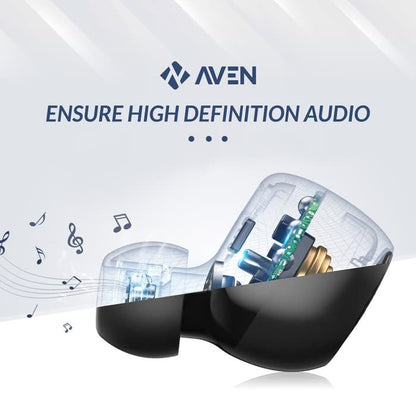 Earphone TWS AVEN Buds V5.0 Earbuds Headset Bluetooth Handsfree Wireless Airbuds Extra Bass Headphone