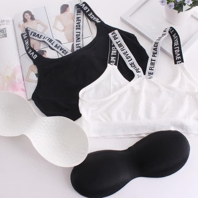 Sport Bra Kemben Push Up Import Busa Tanpa Kawat Pakaian Dalam Wanita Bralette Bra Cup Gym Fitness