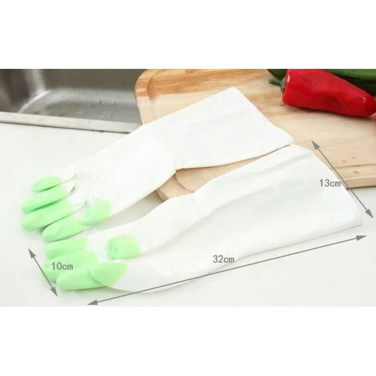 Sarung Tangan Cuci Piring Rubber Glove Karet Anti Air Panjang Cleaning Service latex Waterproof